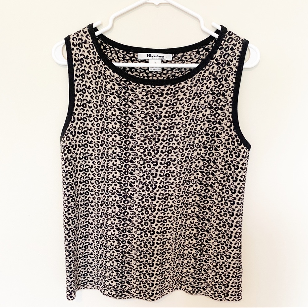 Nygard Collection - Knit Cheetah Print Sleeveless Top